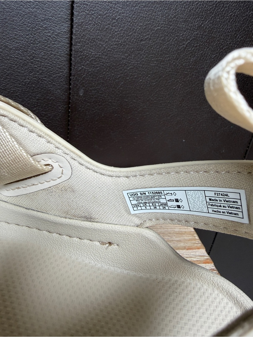 UGG Cream Platform Sandals with Adjustable Straps - Picture 14 of 14